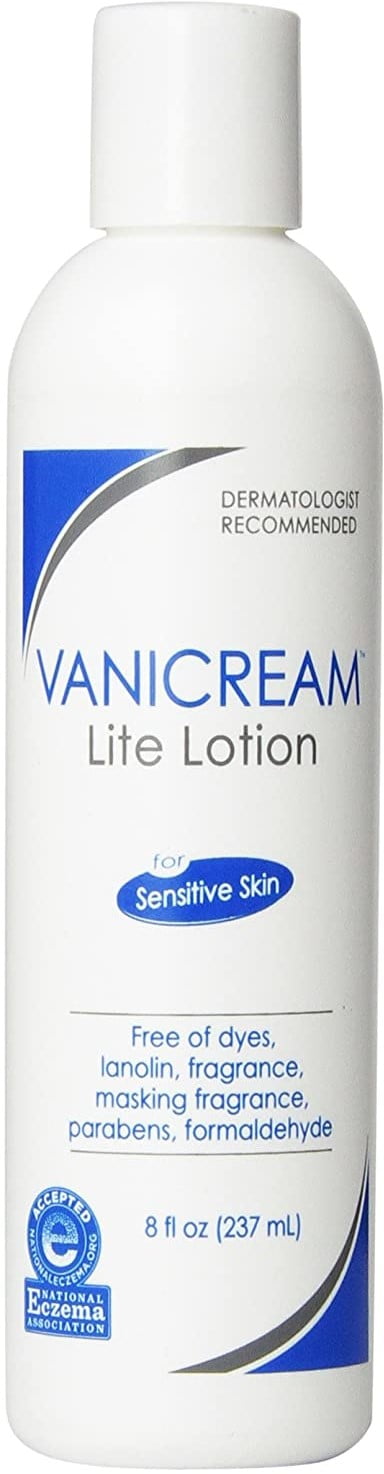 Vanicream Lite Moisturize Skin Sensitive Dye-Free Body Lotion, 8oz, 2-Pack