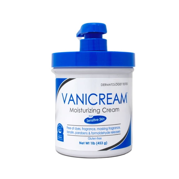 Vanicream Moisturizing Cream with Pump | Fragrance and Gluten Free | For Sensitive Skin | Soothes Red, Irritated, Cracked or Itchy Skin | Dermatologist Tested | 16 Ounce