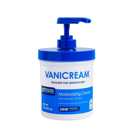 Vanicream Moisturizing Skin Cream for Sensitive Skin with Pump Dispenser - 16 fl oz (1 lb)