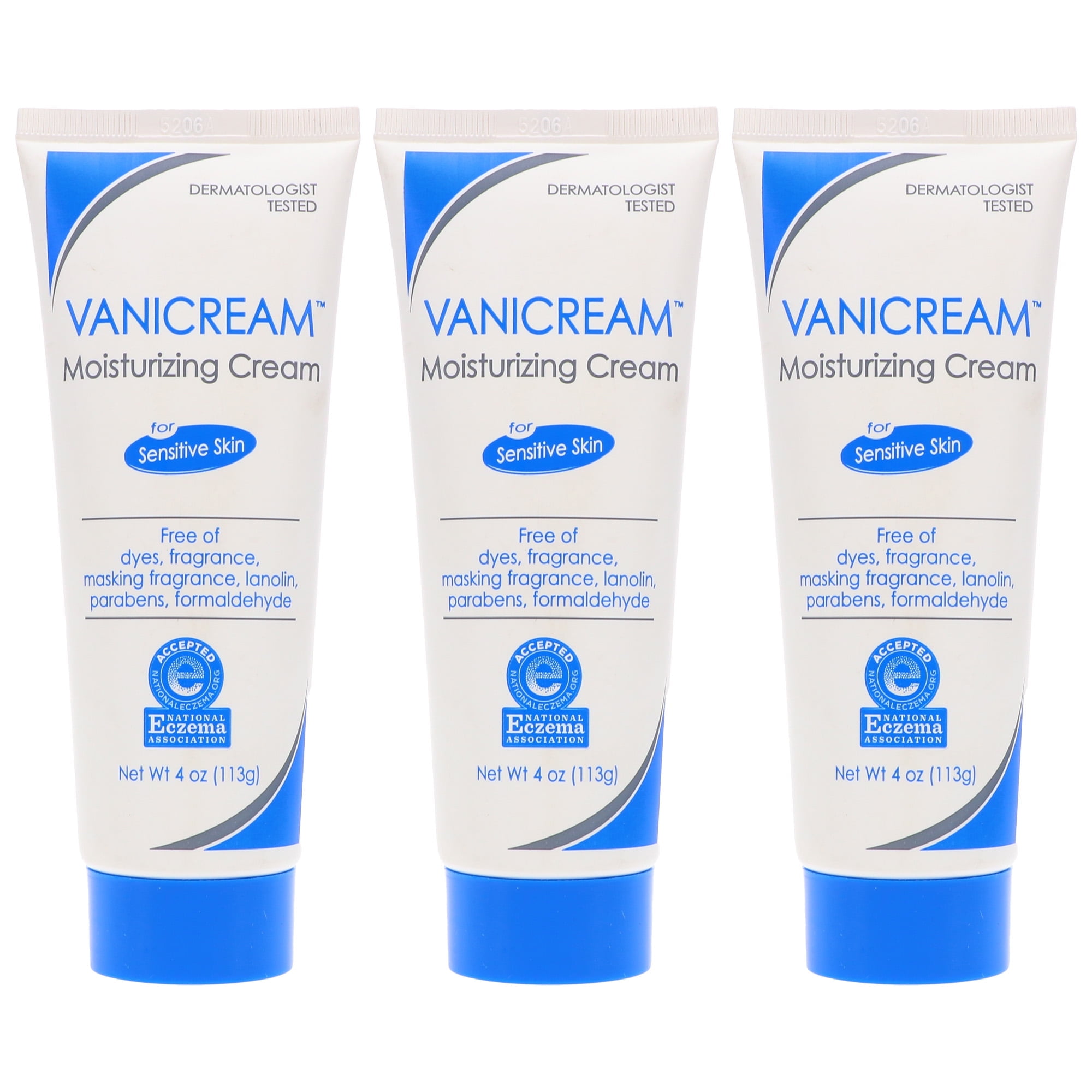 Vanicream Moisturizing Cream for Sensitive Skin, Paraben Free, 4 oz (Pack of 3)