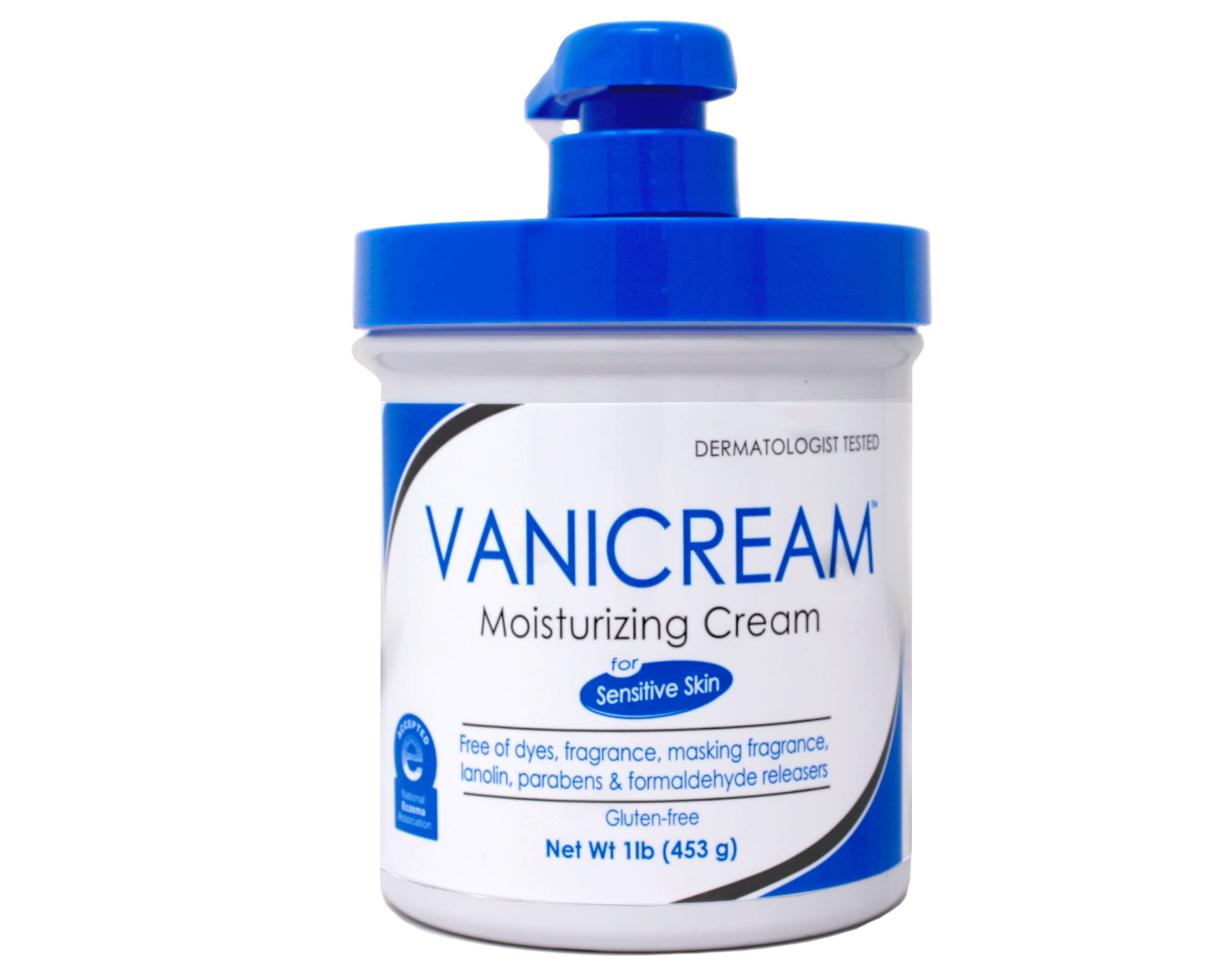 Vanicream Moisturizing Skin Cream for Sensitive Skin with Pump Dispenser - 16 fl oz (1 lb)