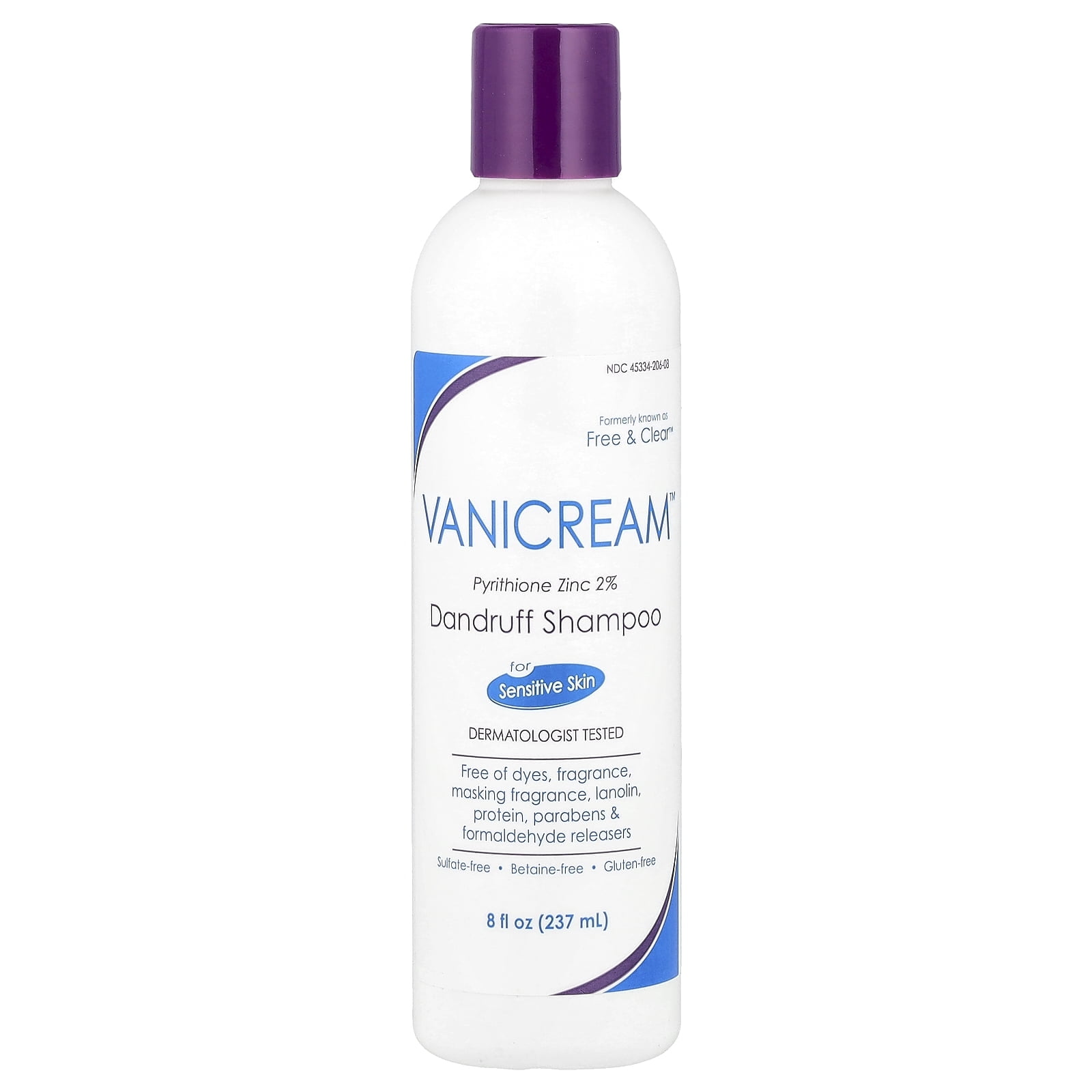 Vanicream Pyrithione Zinc 2% Dandruff Shampoo, 8 fl oz