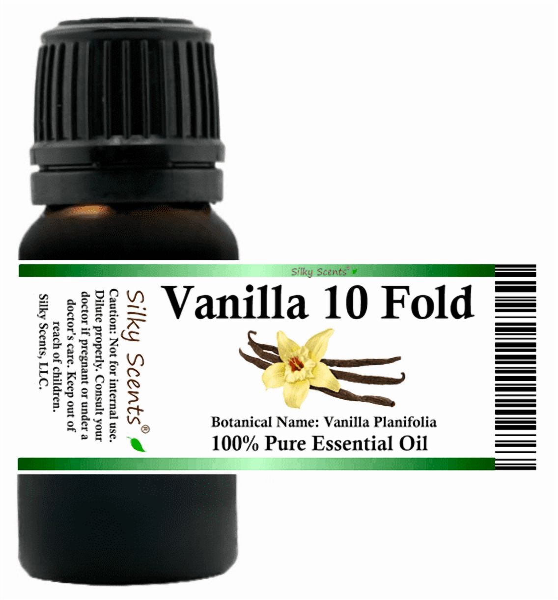 Vanilla 10 Fold Essential Oil 5 ml (1/6 fl oz) - 100% Pure and Natural by Silky Scents