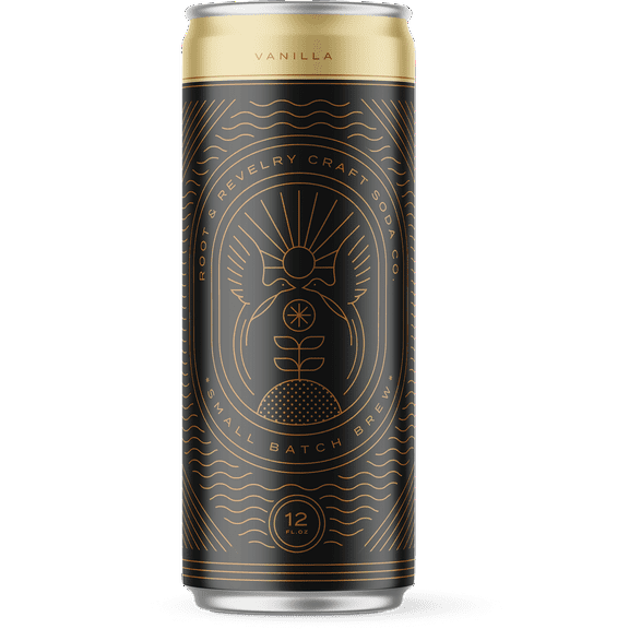 Root and Revelry Craft Soda Vanilla Caffeine-Free 12 Pack, 12 Fl Oz