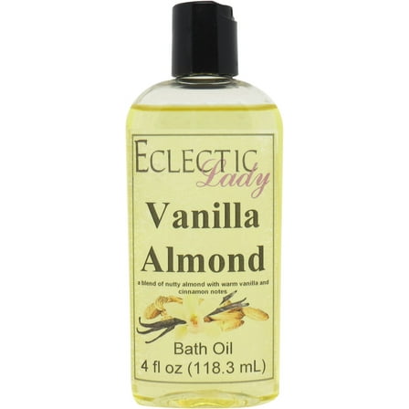 Vanilla Almond Bath Oil - Scented Body Oil - Relaxing & Moisturizing Bathing Oil - Fragrance Body Oil For Dry & Rough Sensitive Skin - 4 oz