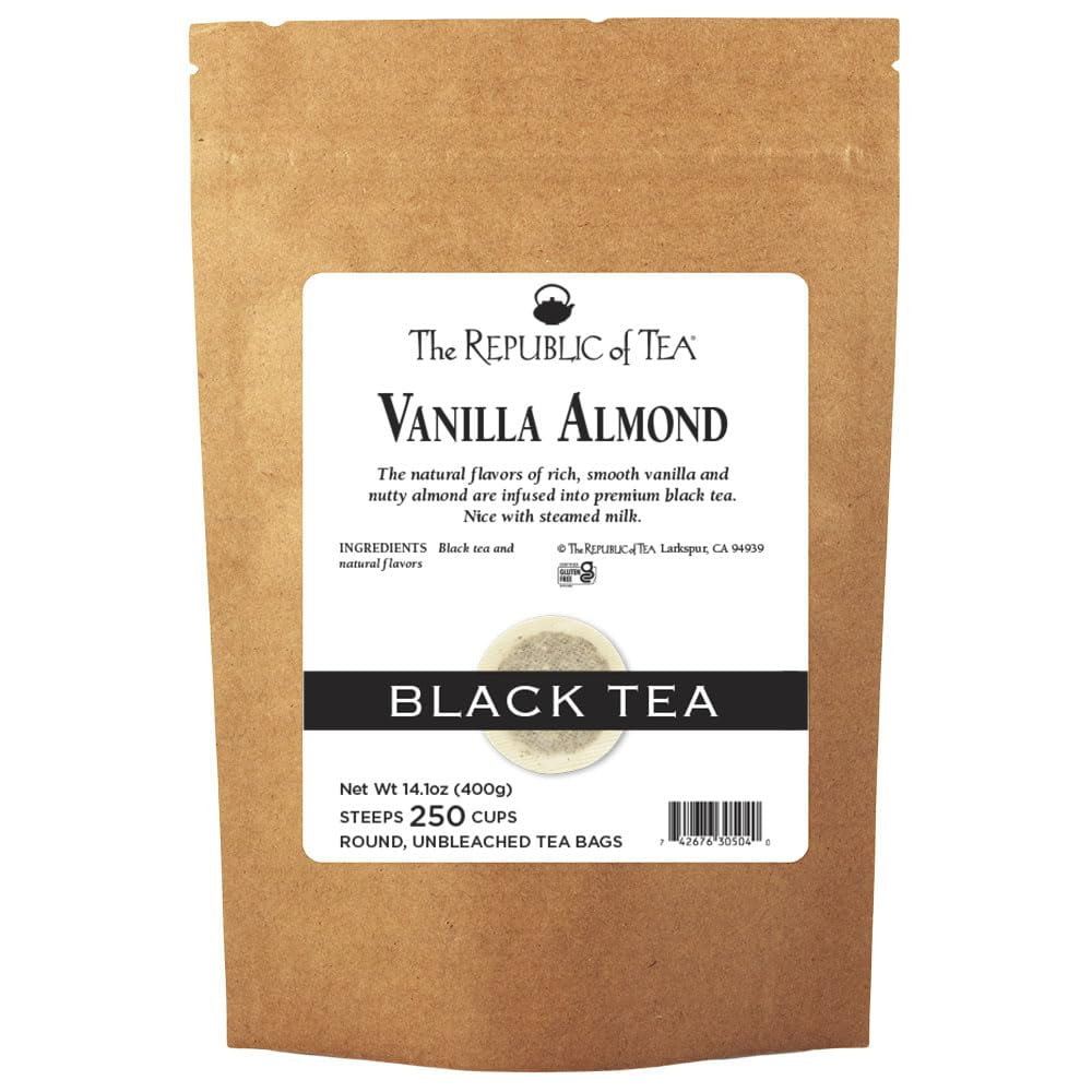 Vanilla Almond Black Tea Bulk, 250 Bulk Tea Bags, Naturally Caffeinated