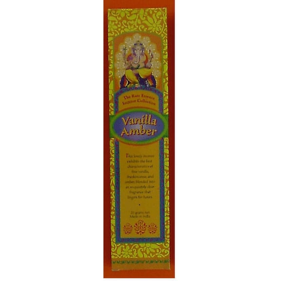 Vanilla Amber, 20 Stick Box, Rare Essence Incense