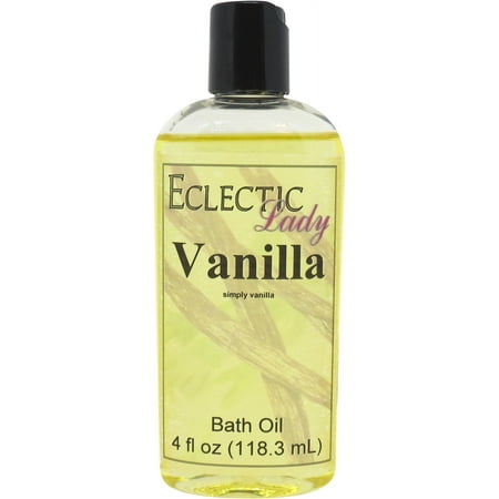 Vanilla Bath Oil - Scented Body Oil - Relaxing & Moisturizing Bathing Oil - Fragrance Body Oil For Dry & Rough Sensitive Skin - 4 oz