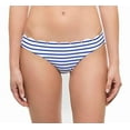 thumbnail image 1 of Vanilla Beach Blue Striped Scallop Bikini Swim Bottom Swimsuit Juniors' Women's Small, 1 of 3