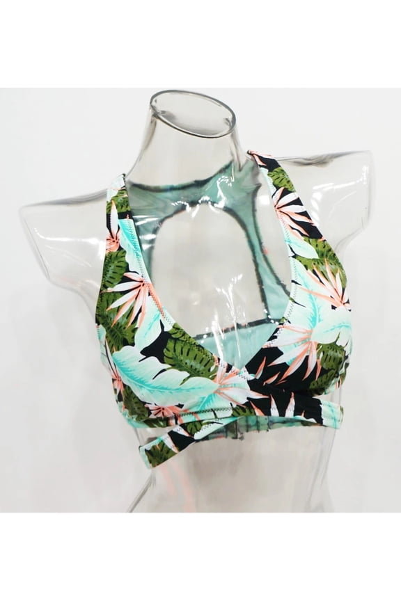 Vanilla Beach Sport Tropical Wrap Around Bikini Swim Top Women's XL