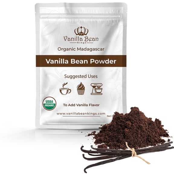 Organic Madagascar Vanilla Bean Powder - for Cooking, Baking, & Additional Flavoring - 2 oz