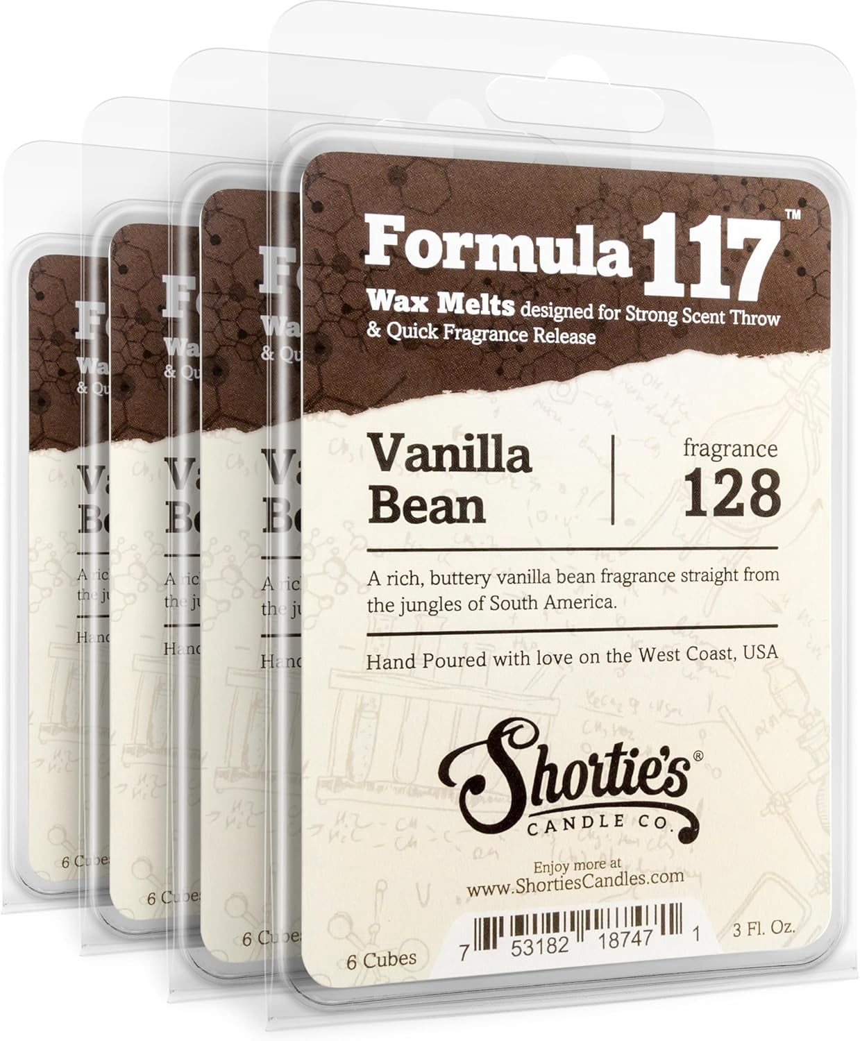 Vanilla Bean Wax Melts Bulk Pack - Formula 117-4 Highly Scented 3 Oz ...