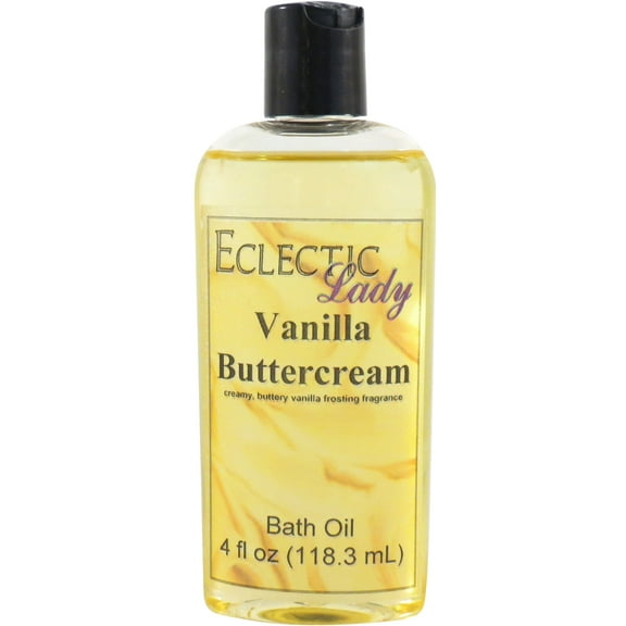 Vanilla Buttercream Bath Oil - Scented Body Oil - Relaxing & Moisturizing Bathing Oil - Fragrance Body Oil For Dry & Rough Sensitive Skin - 4 oz