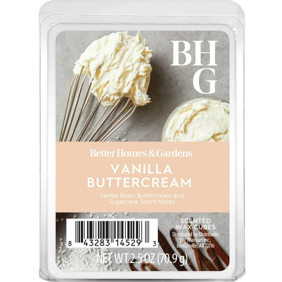 Vanilla Buttercream Scented Wax Melts, Better Homes & Gardens, 2.5 oz (1-Pack)
