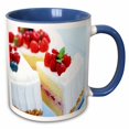 thumbnail image 1 of 3drose, Vanilla Cake with Strawberries, 15oz Two-tone Blue Mug, 1 of 6