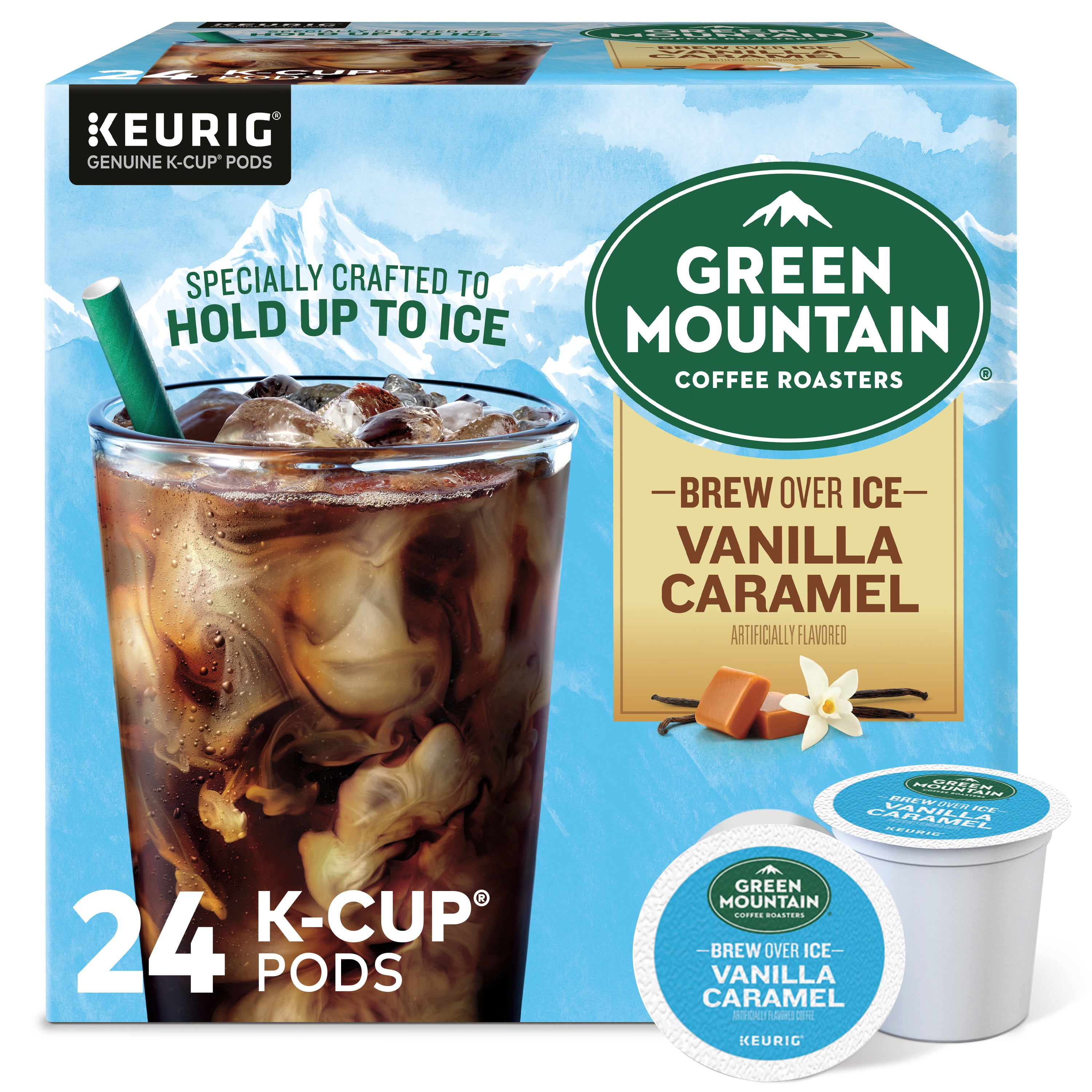 Vanilla Caramel Brew Over Ice Coffee K-Cups, 24/Box Vanilla Caramel Brew Over Ice Coffee K-Cups, 24/Box