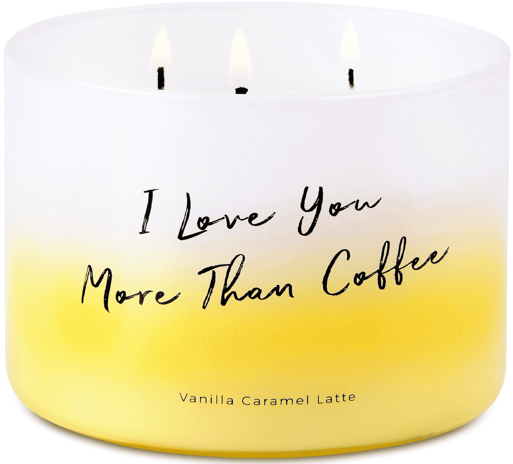 Vanilla Caramel Latte Coffee Candle 3 Wick Large Soy Scented Candles for Men and Women 15.8 Oz