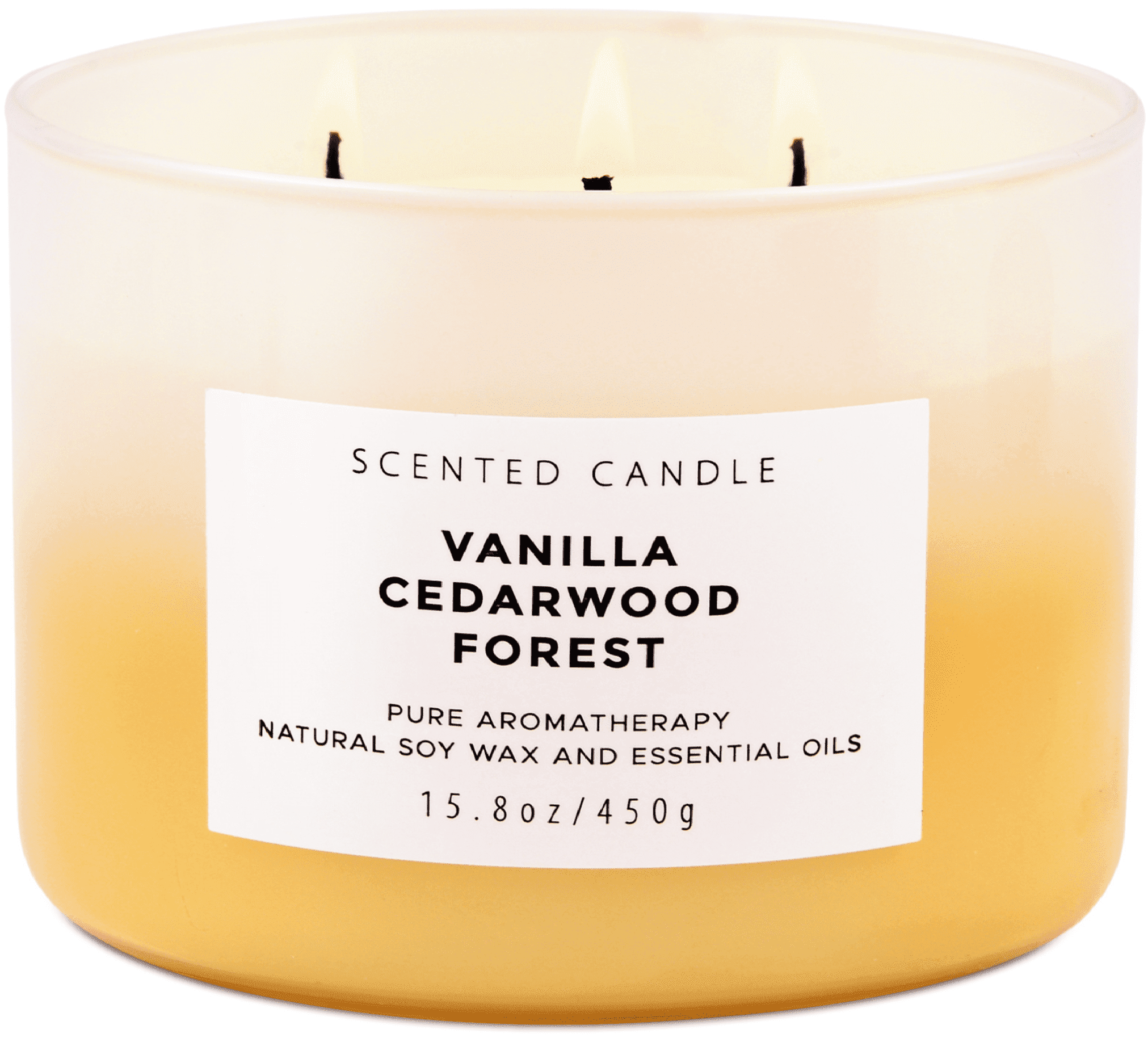 Vanilla Cedarwood Forest Scented Candle 3 Wick Aromatherapy Candle Long Lasting and Clean Burning Soy Candle for Men and Women Relaxing Candle for Home Scented