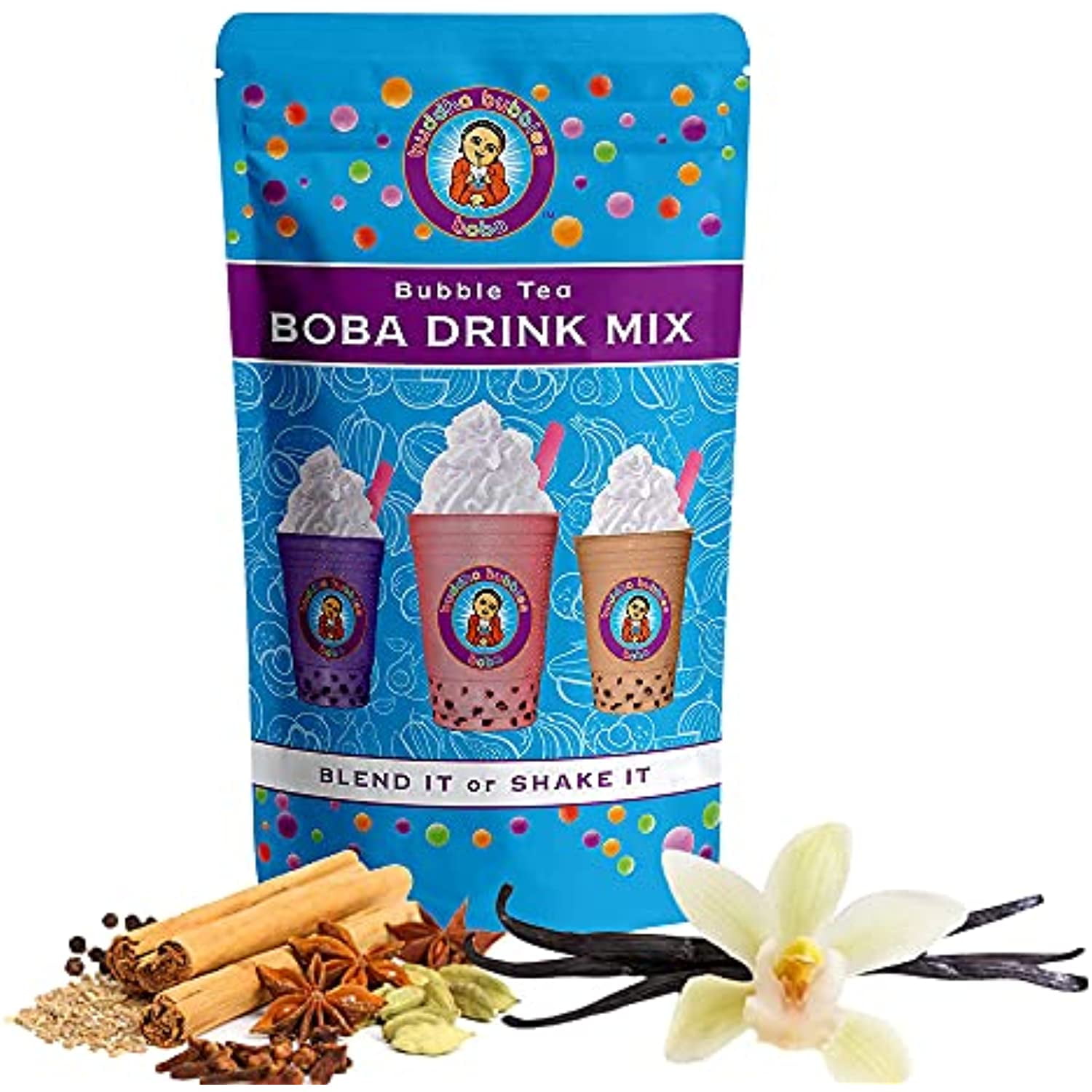 Vanilla Chai Tea Latte Boba / Bubble Tea Drink Mix Powder By Buddha