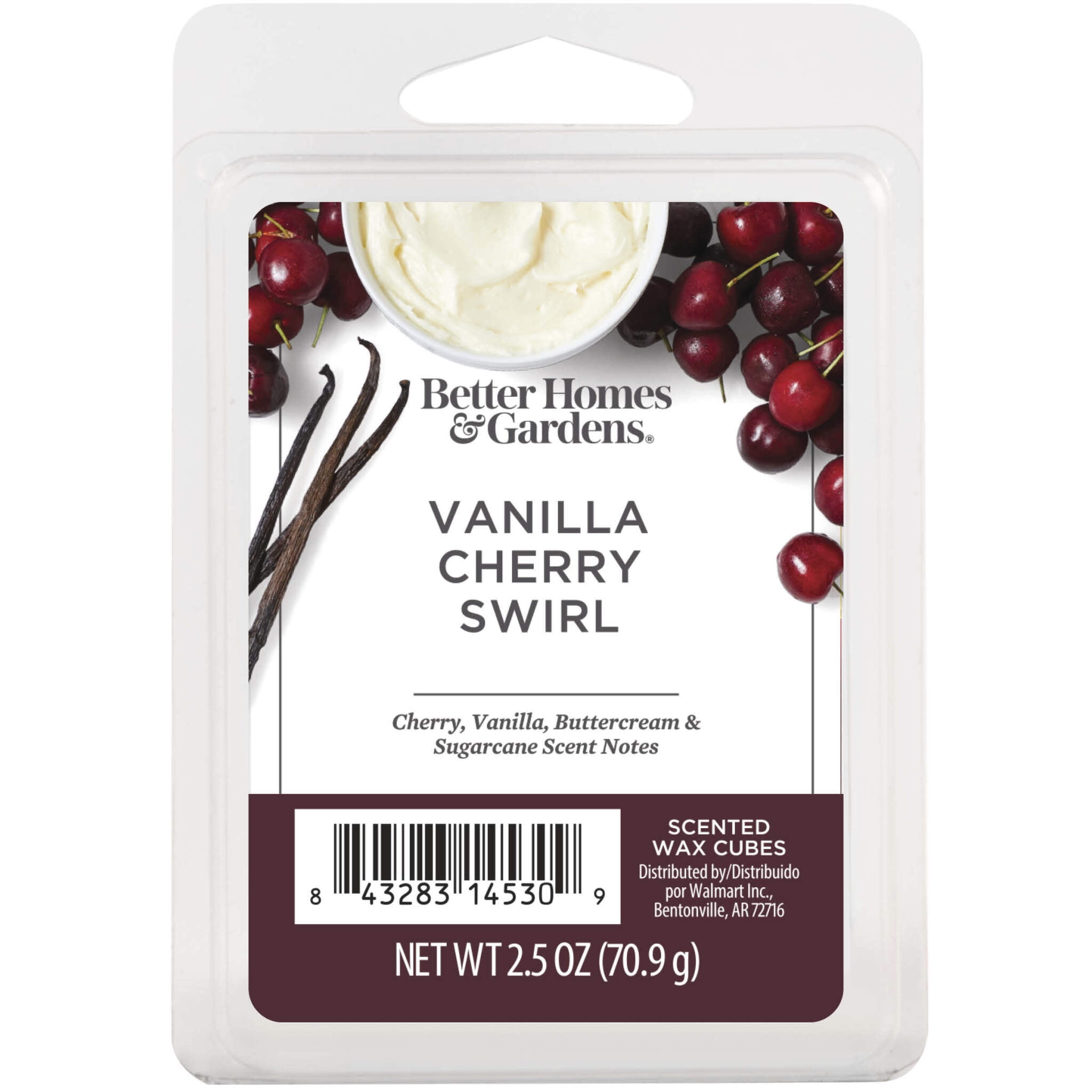 Vanilla Cherry Swirl Scented Wax Melts, Better Homes & Gardens, 2.5 oz  (1-Pack) 