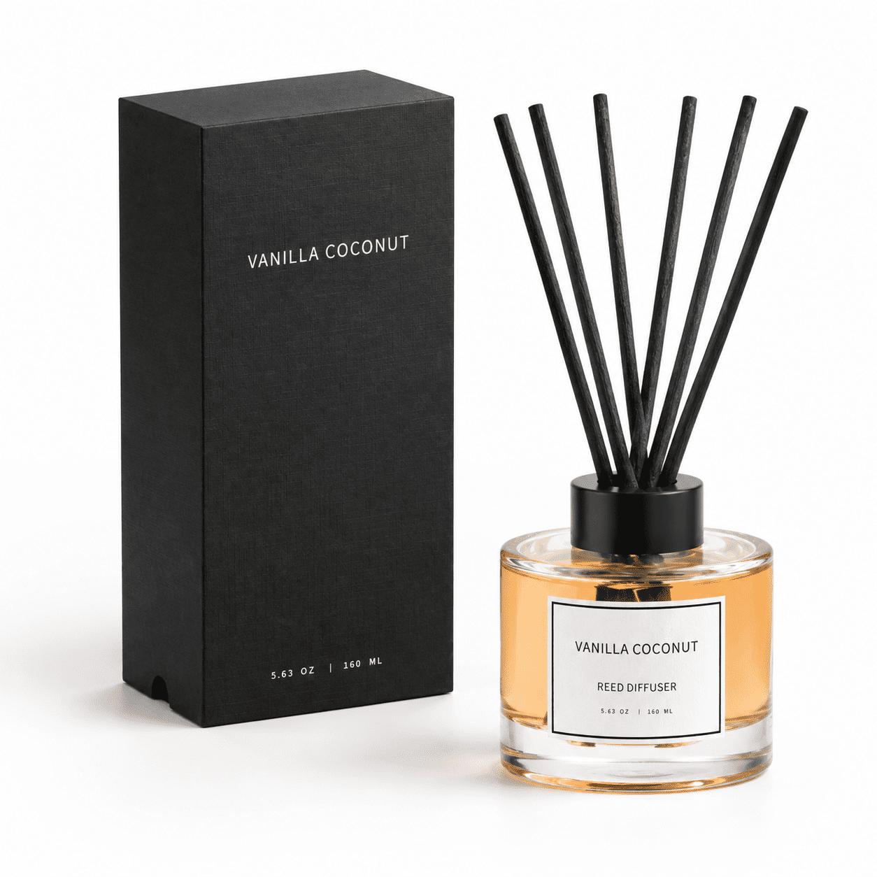 Vanilla Coconut & Citrus Reed Diffuser Set - Long-Lasting Fragrance for ...