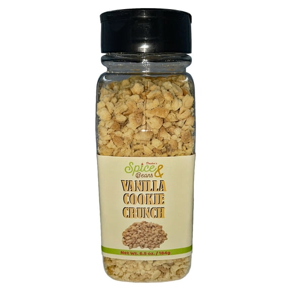 Vanilla Cookie Crunch | Ice Cream Topping & Cake Decoration | by Dasher's Spice & Beans | 6.5 oz.
