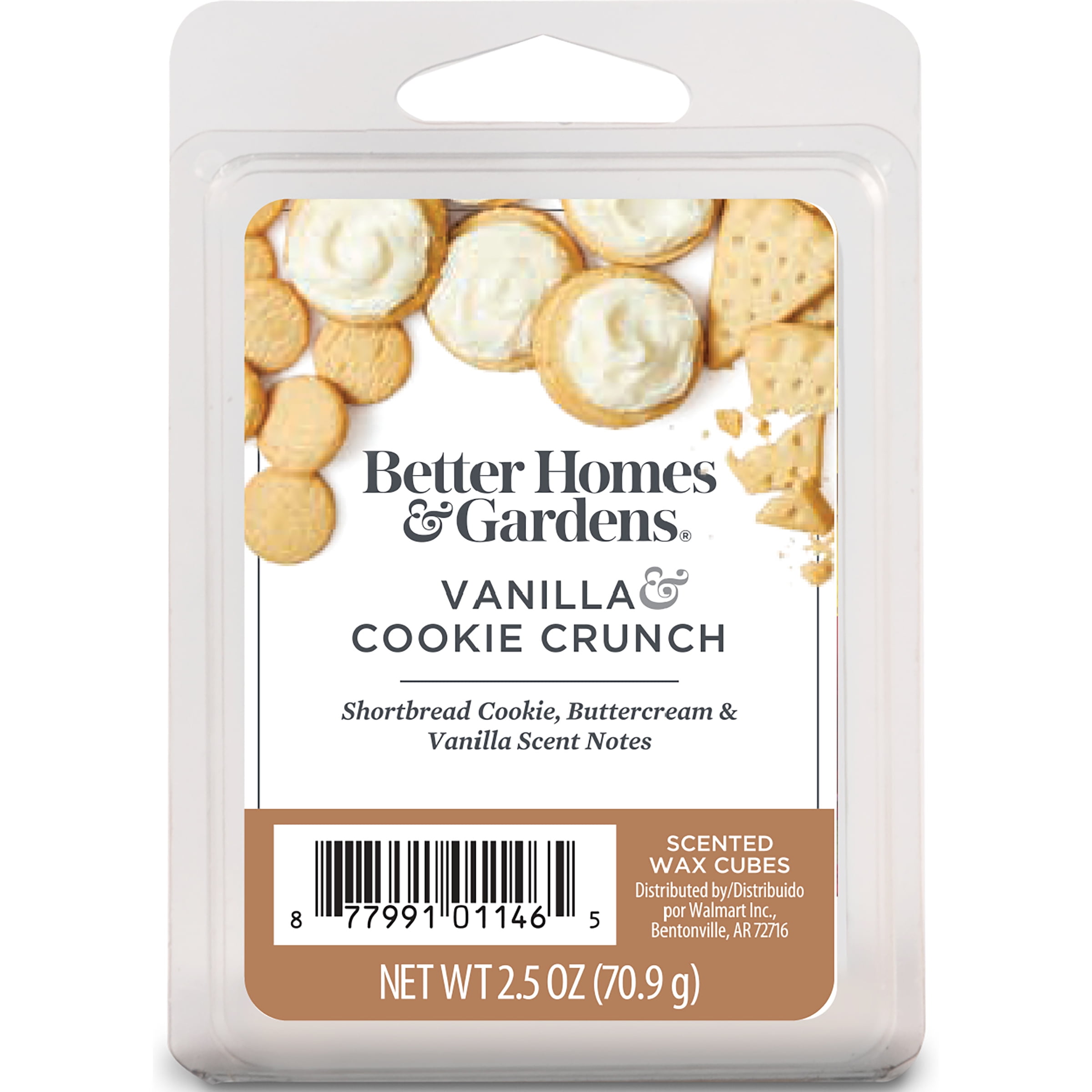 Vanilla Cookie Crunch Scented Wax Melts, Better Homes & Gardens, 2.5 oz  (1-Pack)