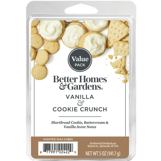 Vanilla Cookie Crunch Scented Wax Melts, Better Homes & Gardens, 5 oz (Value Size)