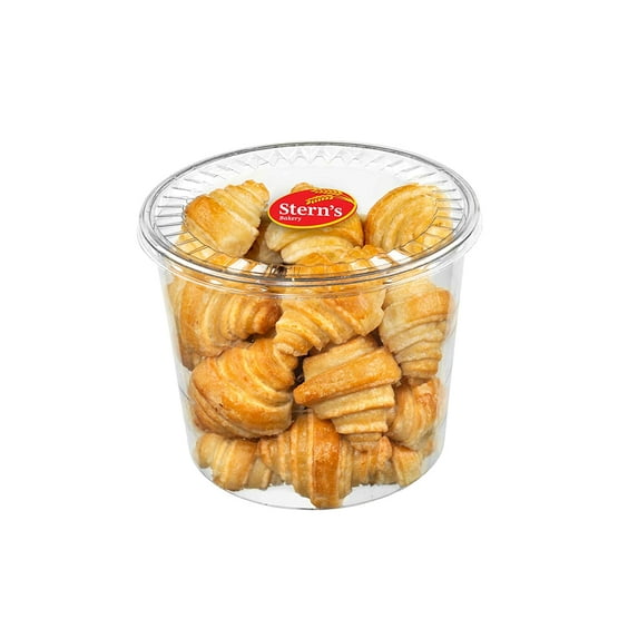 Vanilla Croissants | Vanilla Buns | Breakfast Pastry | Approx 20 Rugelach Pastries Vanilla Croissants | No Coloring Added | Dairy & Nut Free | Sterns Bakery (Club Size - 19 oz )