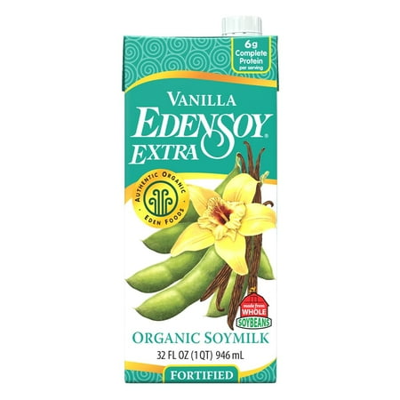 Pack of 12, Eden Foods Vanilla Edensoy Extra Organic Soymilk, 32 fl oz