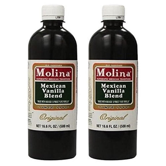 Vanilla Extract Mexican Blend Molina Vainilla 16.6 Oz 2 PACK  Mexican Baking