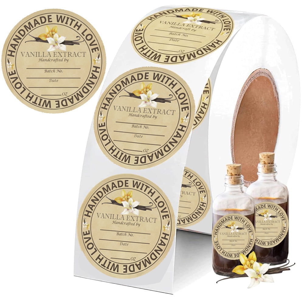 Vanilla Extract Stickers 2inch Homemade Vanilla Labels for Holiday