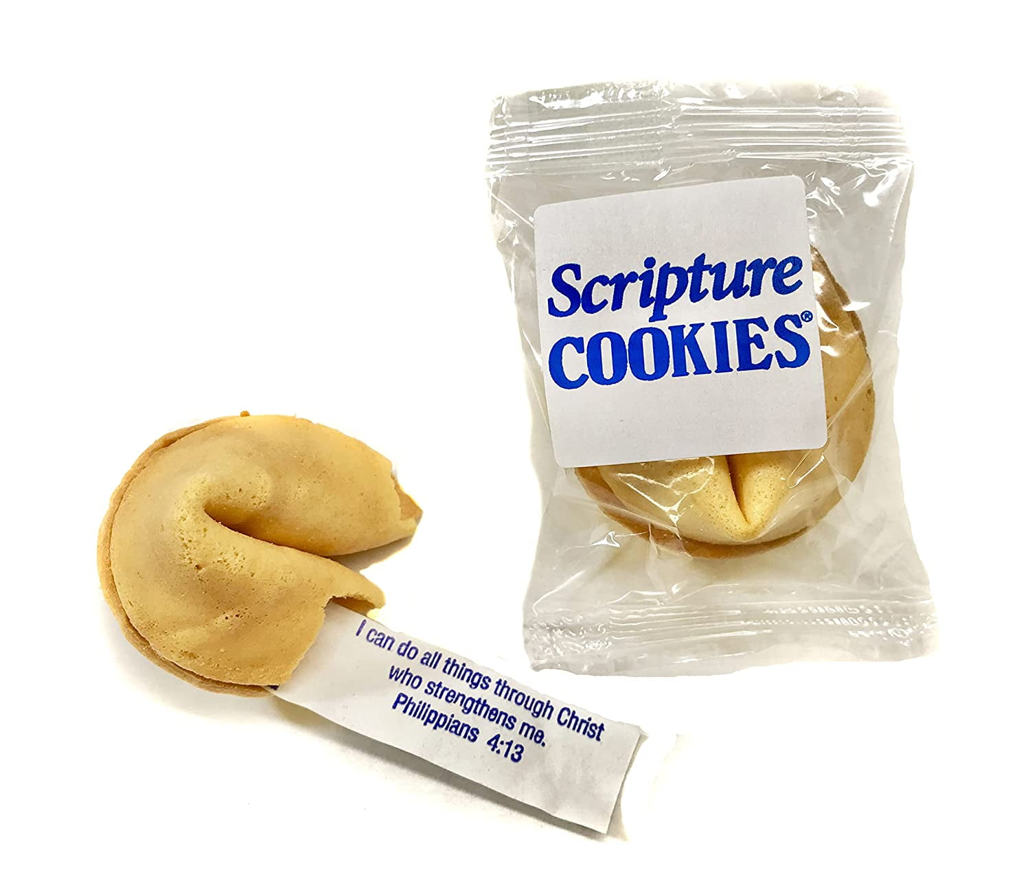 Vanilla Flavored Bible Verse Fortune Cookie Clear Bag 20 Count