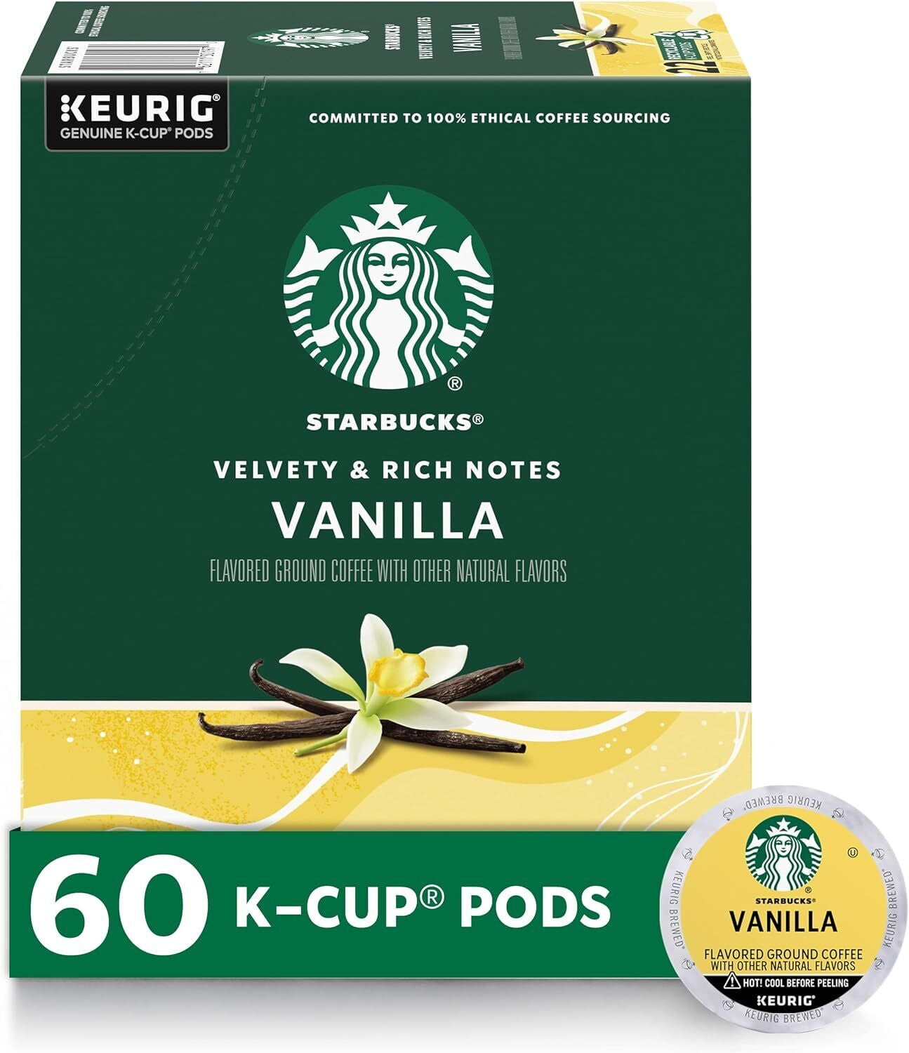 Vanilla Flavored Coffee 180 Count Keurig Kcups