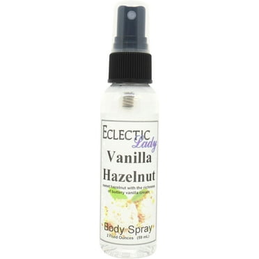 Vanilla Hazelnut Body Spray, Eclectic Lady, Hydrating Mist, Unisex (Double Strength), 2 oz