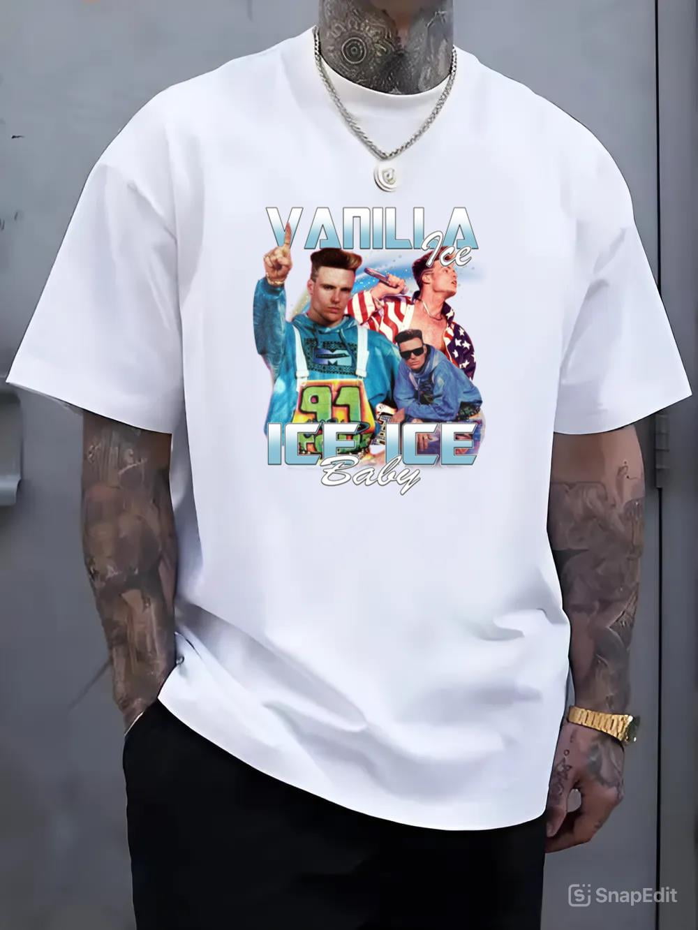 Vanilla Ice Ice Ice Baby 90s Hip Hop Rapper Music Star Legend T-Shirt ...