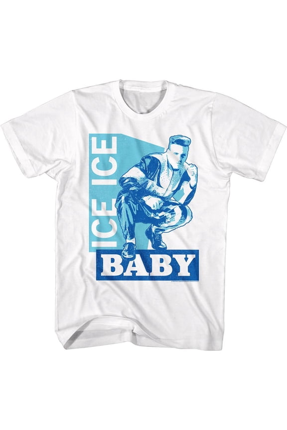 Vanilla Ice Ice Ice Baby White Adult T-Shirt