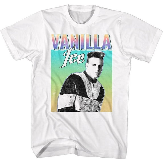 Vanilla Ice Vanilla Gradient White Adult T-Shirt 6Xl