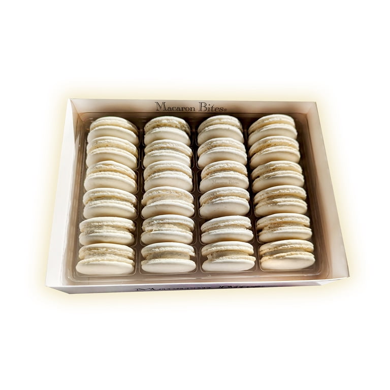 Macaron Bites, Vanilla Macaron Cookies, 24 Count, Elegant Gift Box
