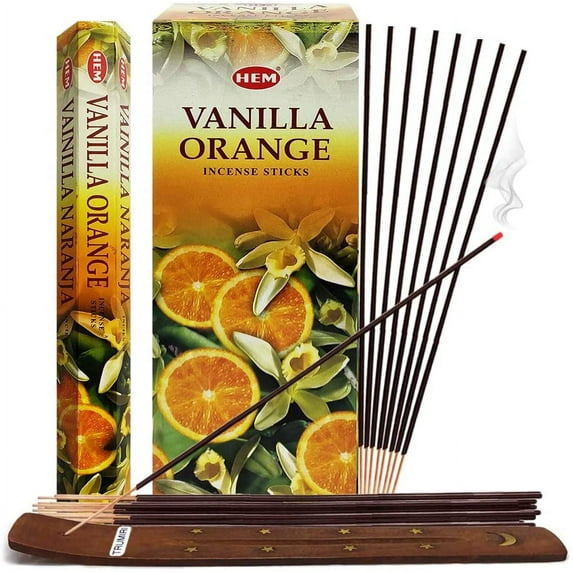 Vanilla Orange Incense Sticks And Incense Stick Holder Bundle Insence Insense Hem Incense Sticks