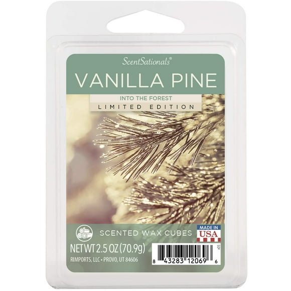 Vanilla Pine Scented Wax Melts, ScentSationals, 2.5 Oz (1-Pack)