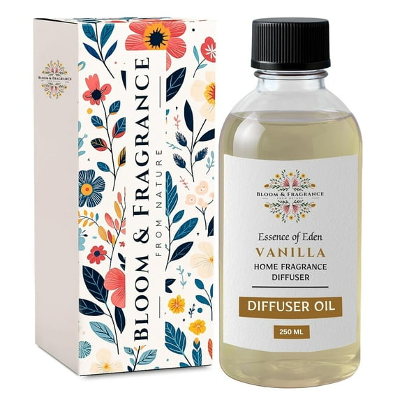 Vanilla Reed Diffuser Refiller Oil 250ml | Essence of Eden Home Fragrance | Long-Lasting Aromatherapy Scent for Diffusers