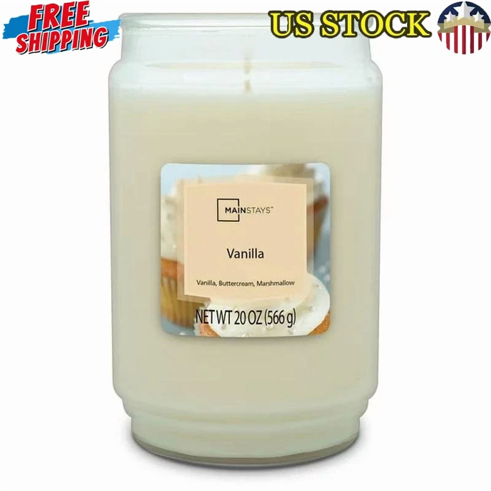 Vanilla Scented Glass Jar Candle Clean Burn Home Aromatherapy Gift 20Oz Home New
