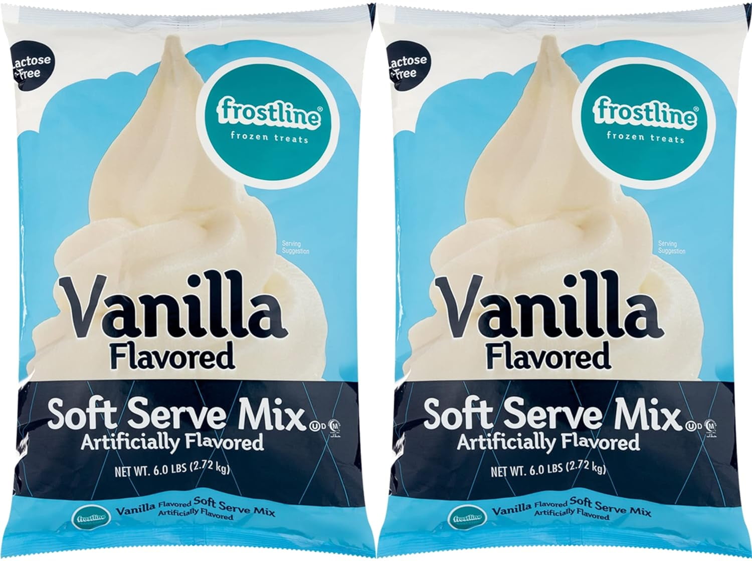 Vanilla Soft Serve Ice Cream Mix, Large 6 Pound Bag, (2 Bags)