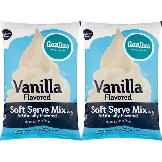 Vanilla Soft Serve Ice Cream Mix, Large 6 Pound Bag, (2 Bags)