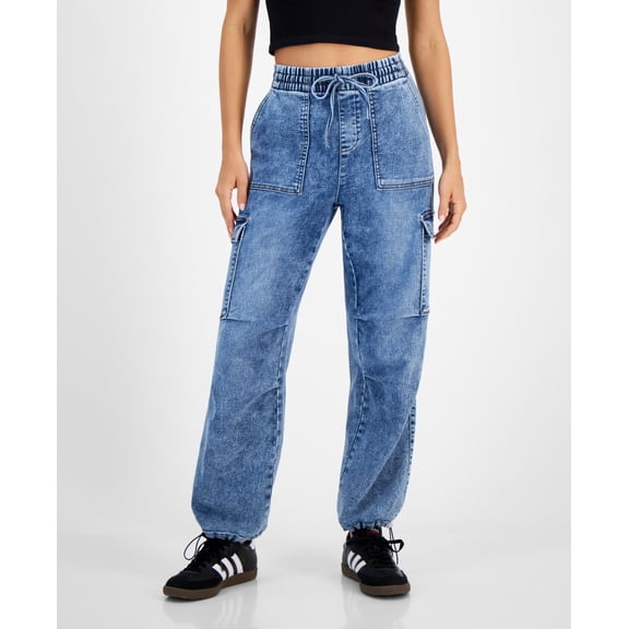 Vanilla Star HARDWIN Juniors' High-Rise Drawstring-Waist Cargo Pants, US Medium