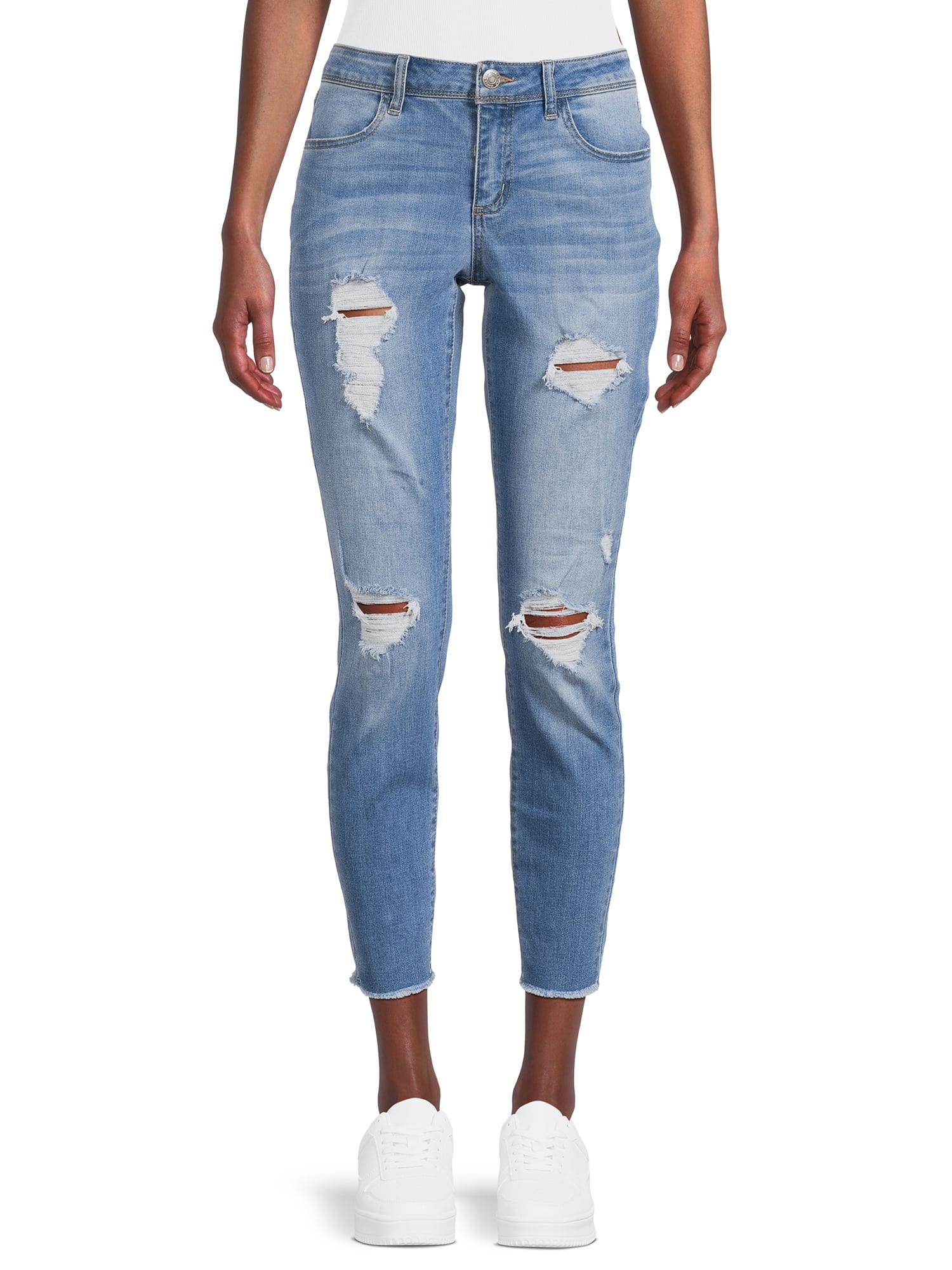 APT.9 / Diamante Juniors Women's Capri Denim Jeans Skinny Ripped