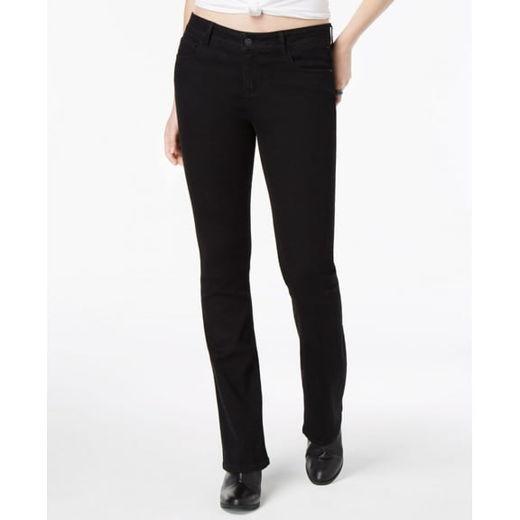 Vanilla Star Juniors Ripped Bootcut Jeans Washed Black 5