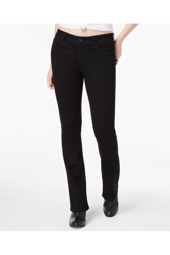 Juniors Ripped Bootcut Jeans Washed Black 5