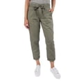 thumbnail image 1 of Vanilla Star Juniors' Tie-Front Cuffed Utility Pants Size 3 (26 w), 1 of 1